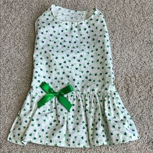 St. Patrick’s Day Shamrock dress for dog